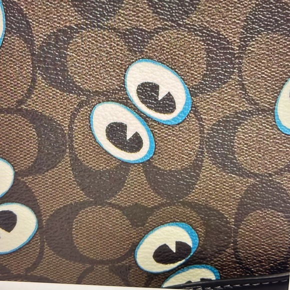 👀 COACH CANTEEN CROSSBODY IN SIGNATURE CANVAS WITH HALLOWEN EYES 👀 NWT 👀 - Picture 8 of 16